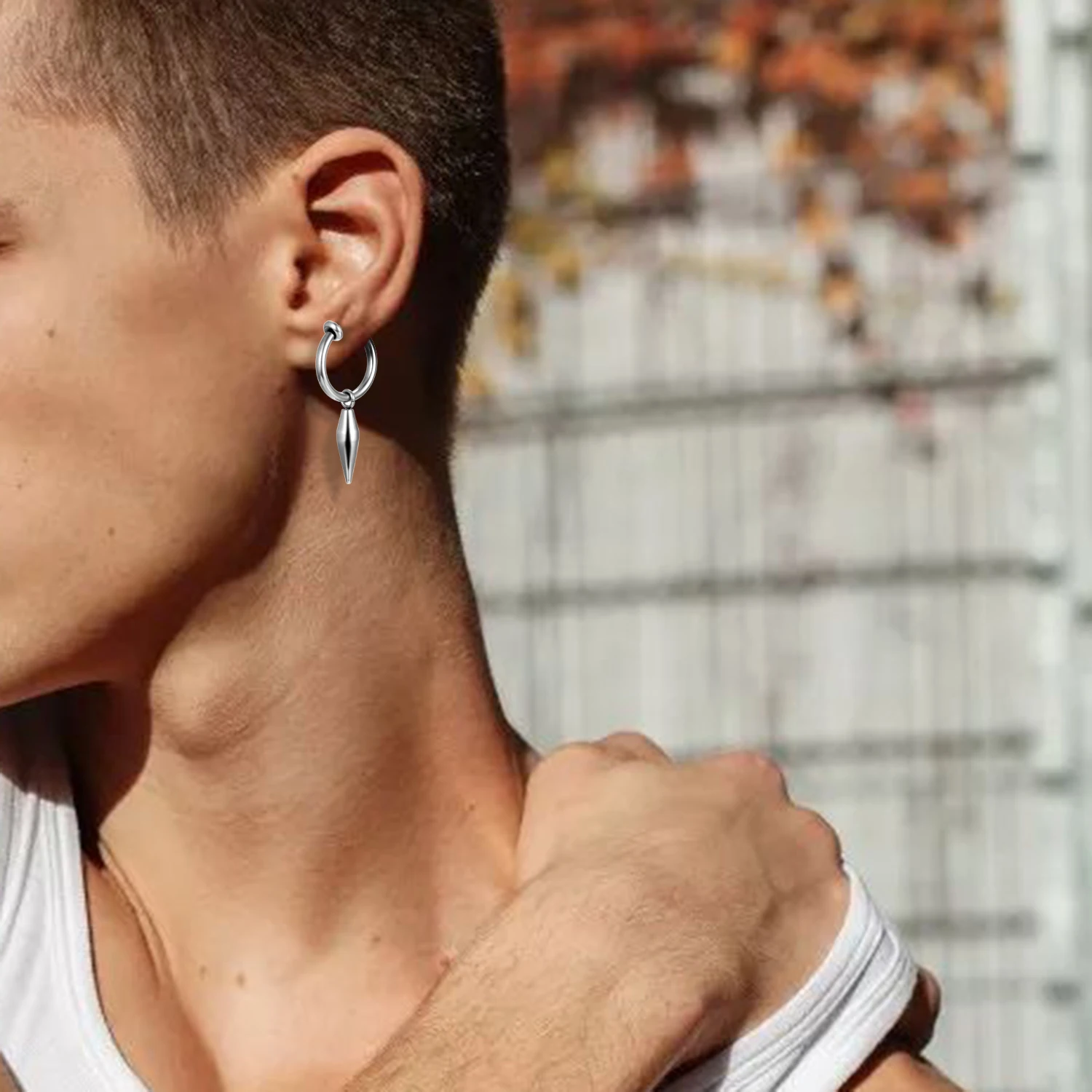 Серьги-подвески из нержавеющей стали с крестом стильные украшения для мужчин и