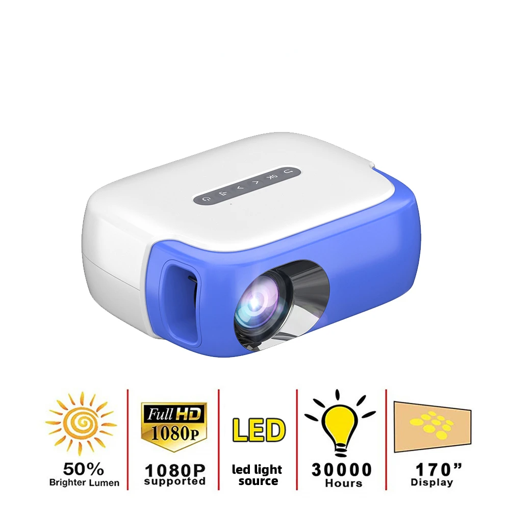 

Синий и белый новый портативный светодиодный телефон RD860, мультимедийный интерфейс, Домашние развлечения, медиаплеер 640*360 пикселей