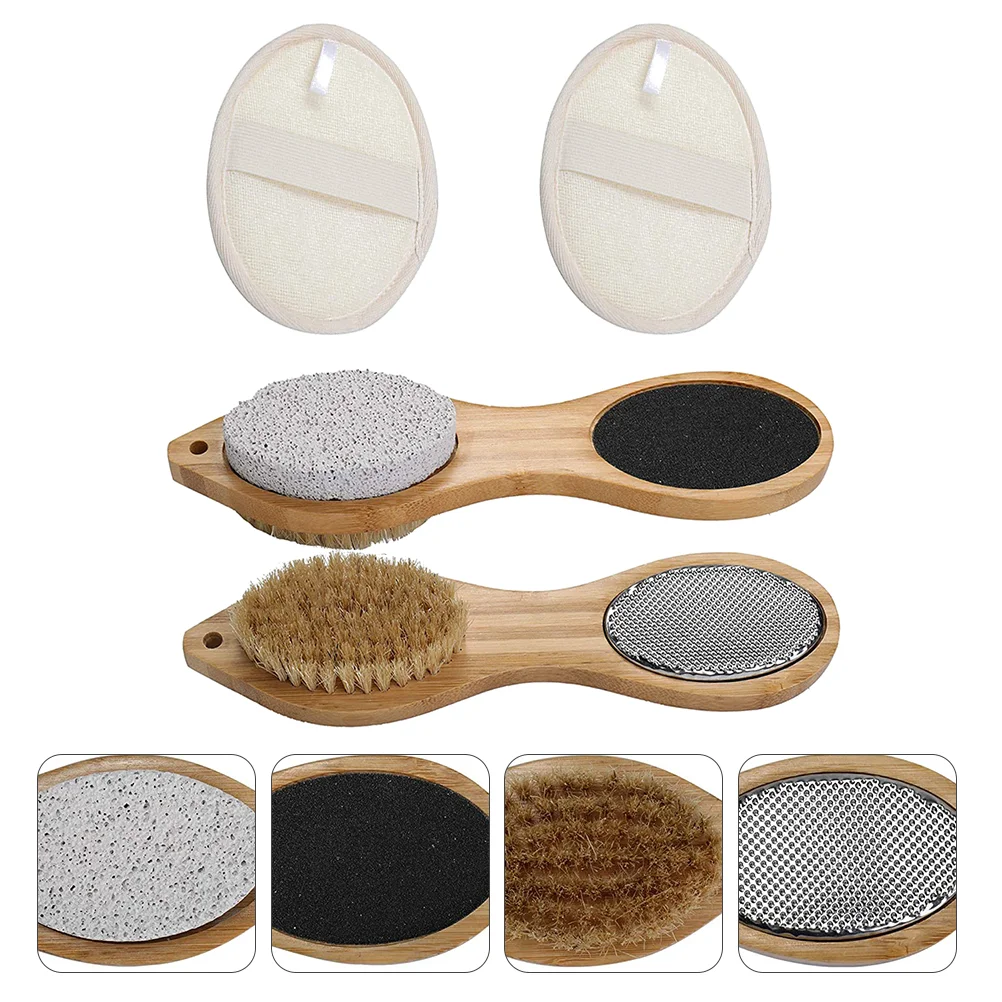 

4 1 Rubbing Board Feet Brushes Foot Exfoliating Pumice Stone Massaging Pedicure
