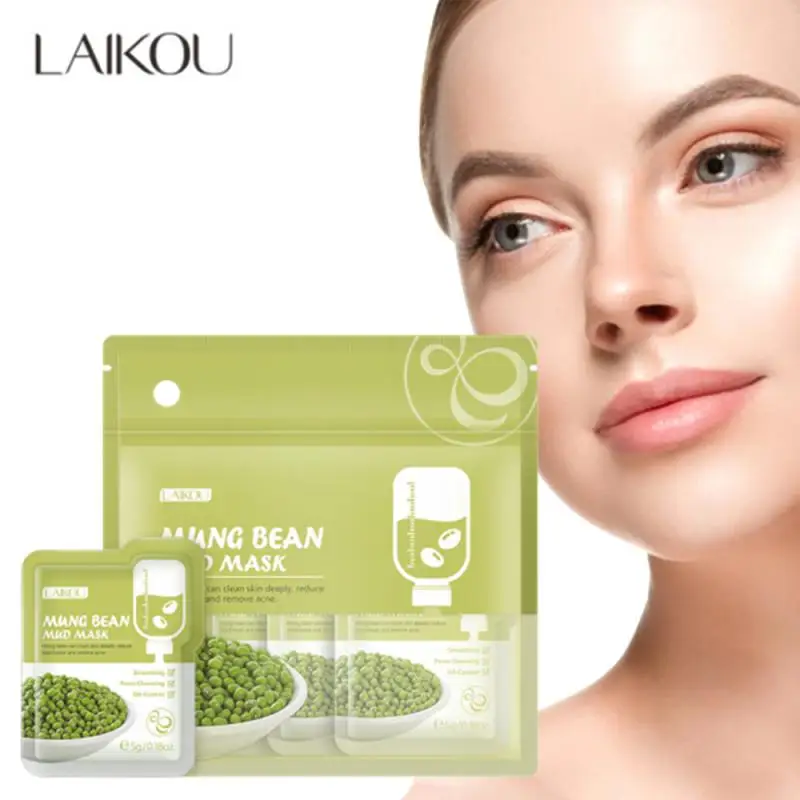 

12pcs Cleansing Mung Bean Mud Face Mask Peeling Pore Acne Blackhead Treatment Mask Whitening Hydrating Skin Care Korean Cosmetic