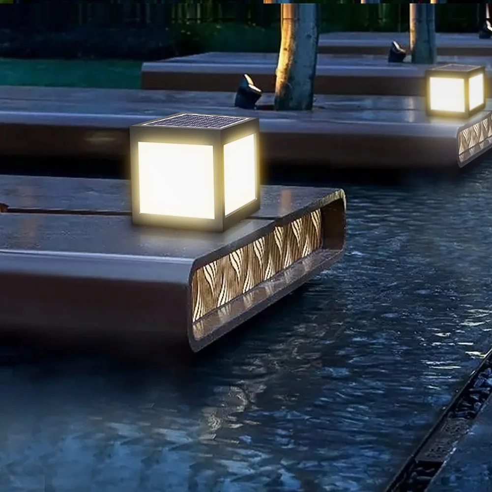 

Столбик на солнечной батарее, 12 светодиодов, водонепроницаемая лампа, наружные светильники для виллы, двора, украшение для стен