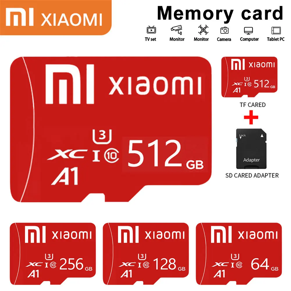 

Высокоскоростная SD-карта XIAOMI, 1 ТБ, мини-карта 256 ГБ, 512 ГБ, 128 ГБ, 64 ГБ, TF-карта, карта памяти extreme Pro для смартфона/камеры