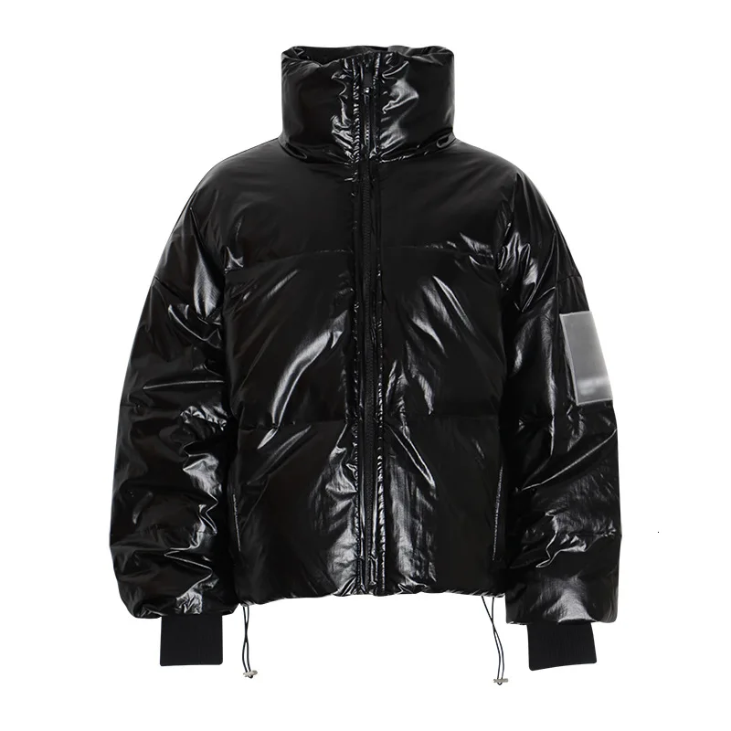 Solid Women's Cotton Coat 2022 New Stand Collar Long Sleeve Loose Short Down Cotton-padded Jacket Coat for Women