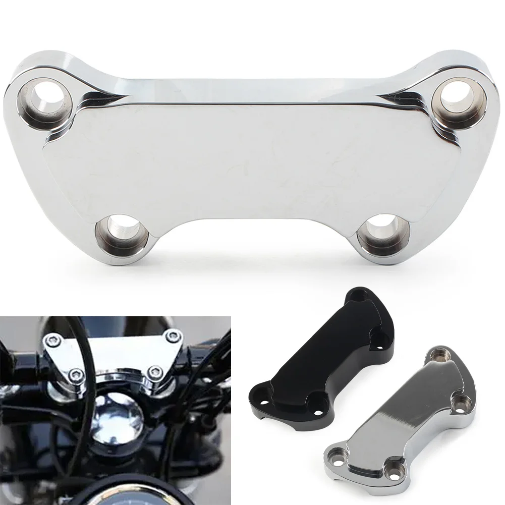 

Motorcycle 1" Handlebar Riser Top Clamp Cover For Harley Davidson Dyna Softail Sportster 883 XL FX FXR FX