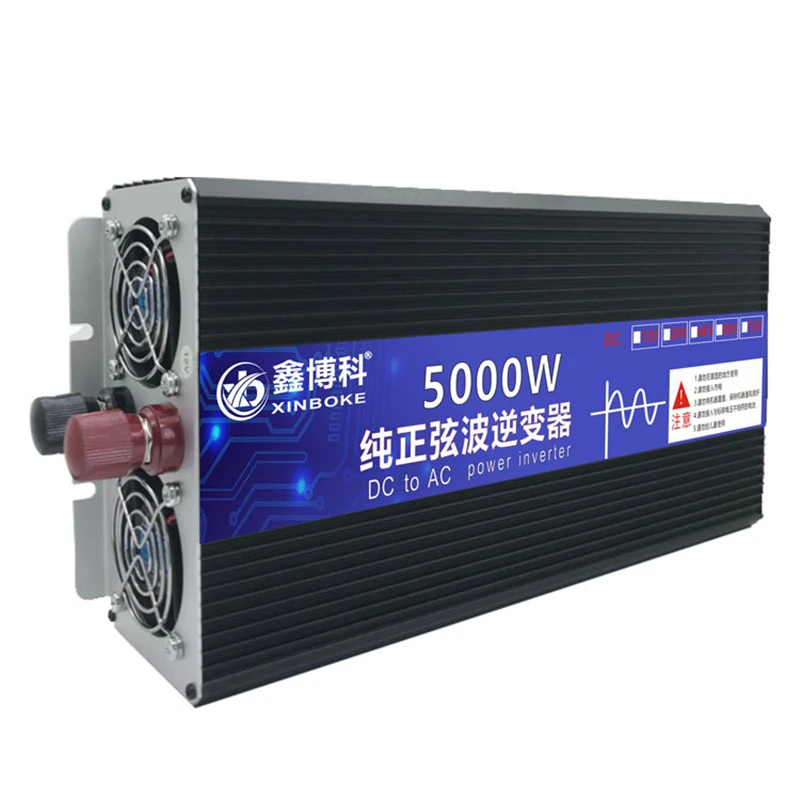 Инвертор солнечной энергии с светодиодный нусоидальным сигналом 5000 Вт 12 В 24 48 60 220
