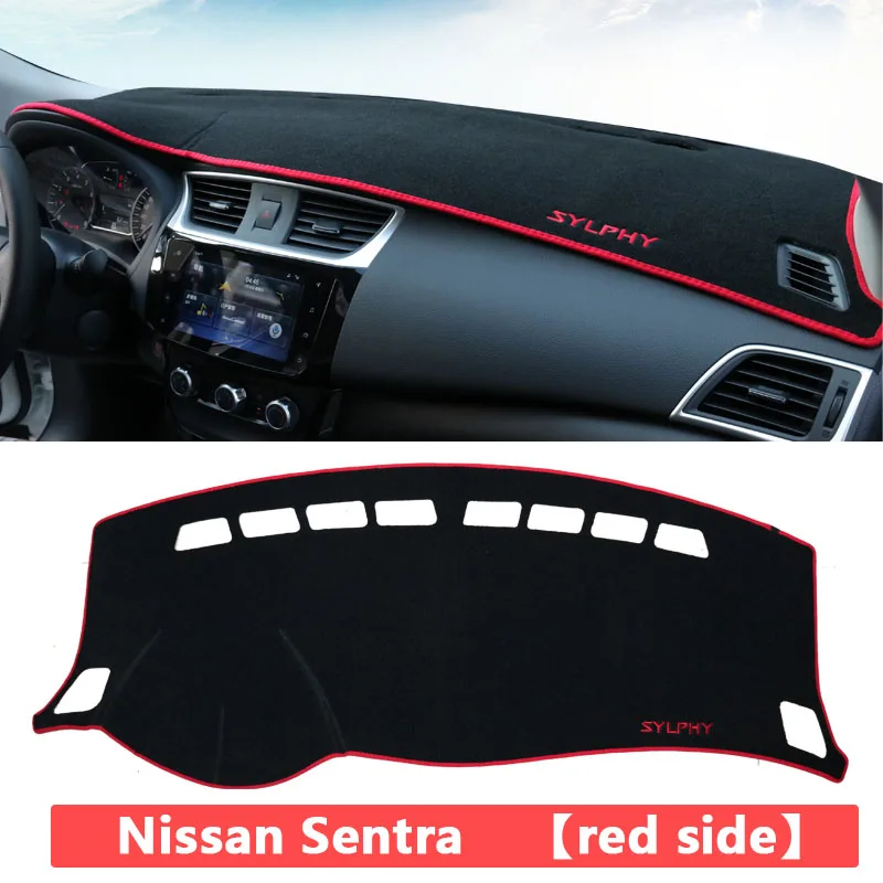 

Для Nissan Sentra B17 Sylphy 2012-2014 2015 2016 2017 2018 2019 коврик для приборной панели автомобиля солнцезащитный Коврик Нескользящие Коврики