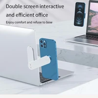 multi functional smartphone extension bracket metal aluminum alloy laptop pc magnetic mobile phone holder mount stand