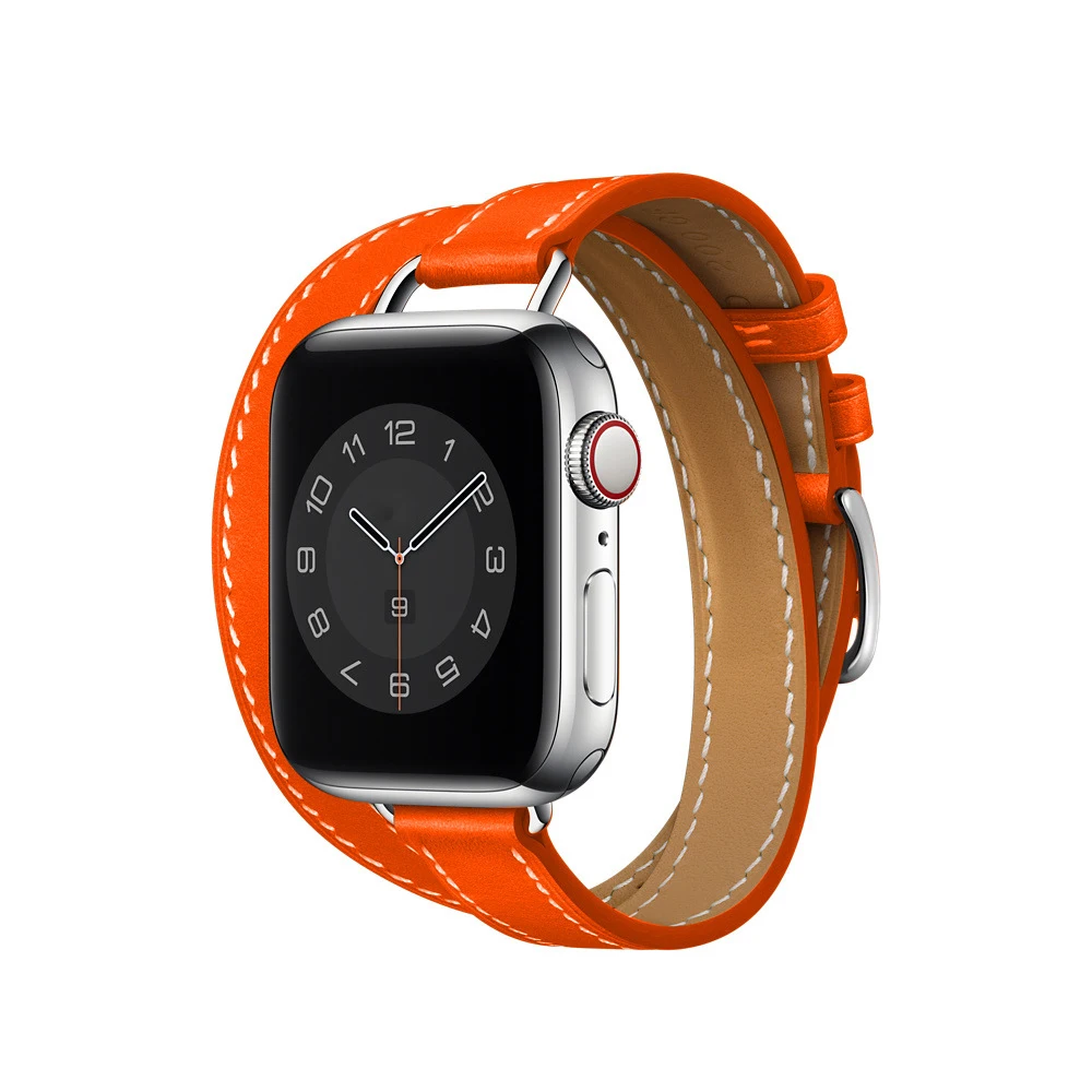 Фото Ремешок Т-образный из натуральной кожи для Apple Watch Band 38 40 41 мм 42 44 45 мм №5