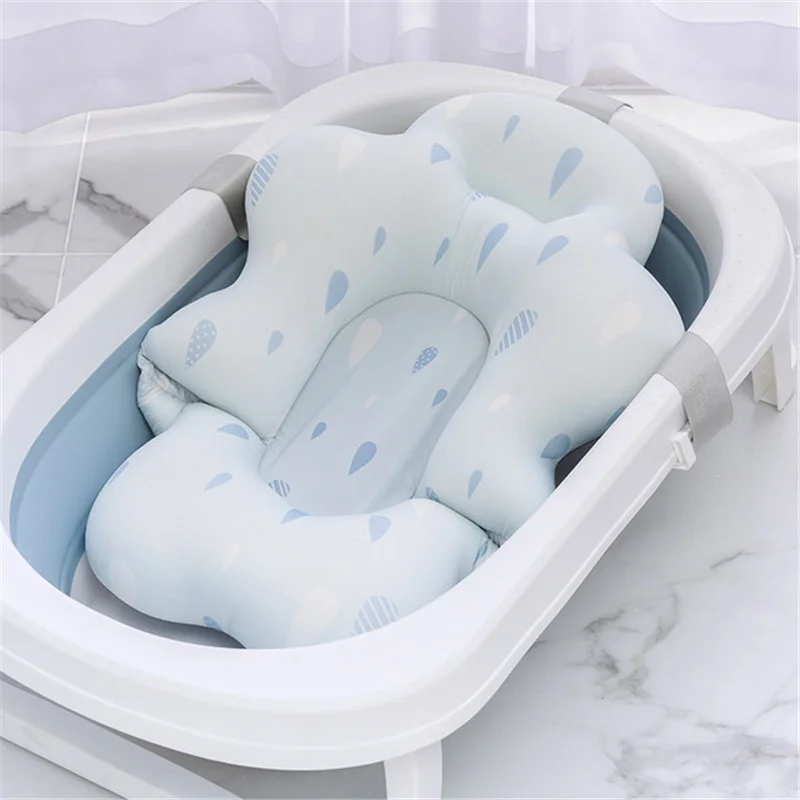 

Baby Bathtub Cushion Foldable Baby Bath Seat Support Pad Newborn Bathtub Chair Infant Anti-Slip Soft Comfort Body Cushion Mat