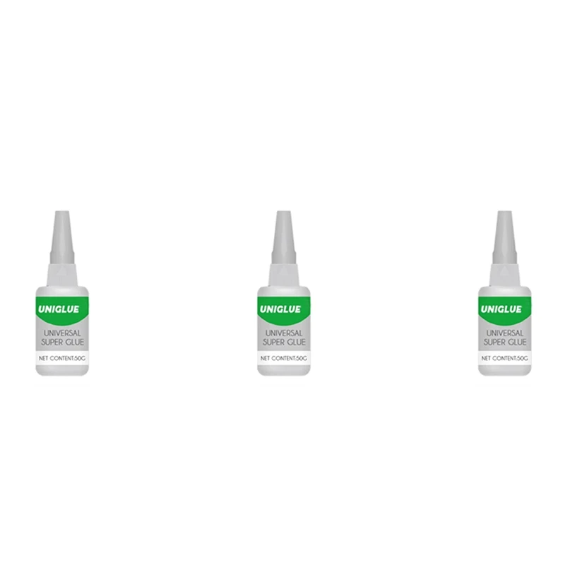 

3X Uniglue Universal Super Glue Strong Plastic Glue For Resin Ceramic Metal Glass