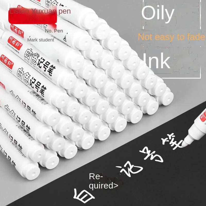 

Белая маркерная ручка, большая ручка для рисования, масляная ручка, не протирайте сайт, экспресс-маркер для рисования, ручка, школьные прина...