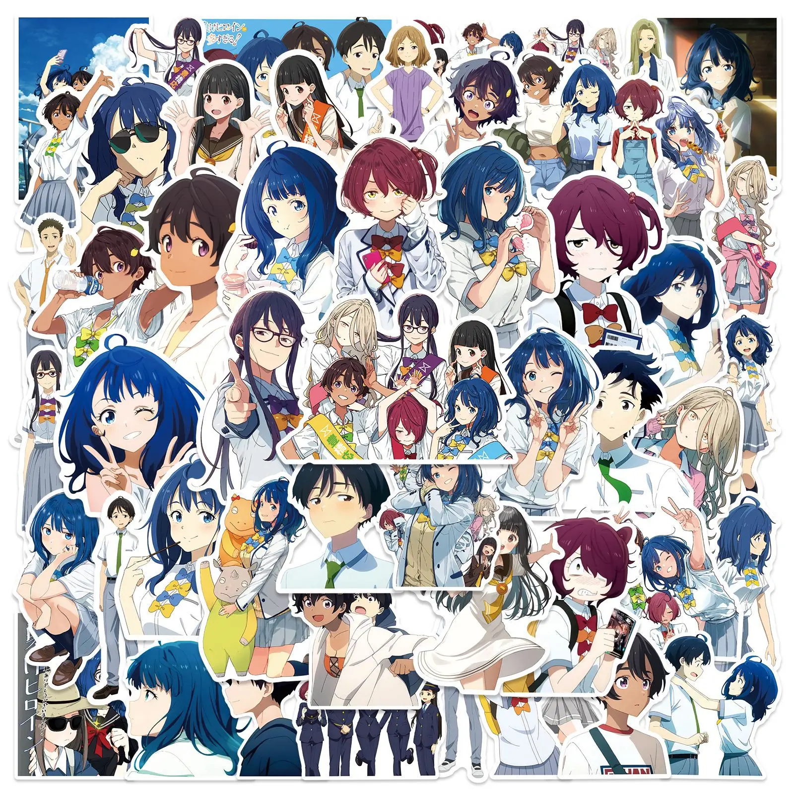 50 Шт. Аниме Too Many Lost Heroes Наклейки Янми Анна Якишио DIY Для Скрапбукинга Ноутбуков
