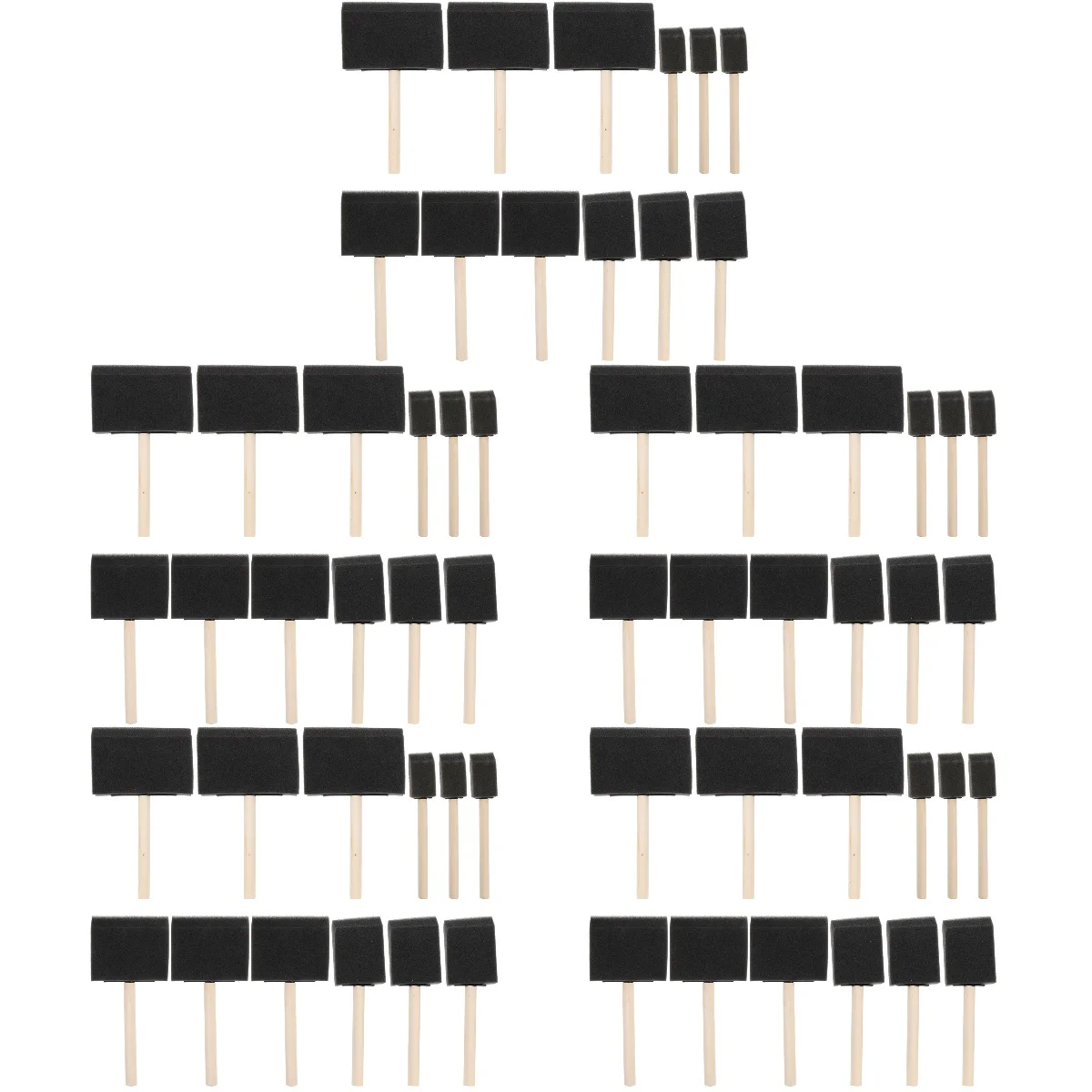 

60 pcs Paint Brushes Sponge Brushes Kids Art Painting Brushes Painting Tools