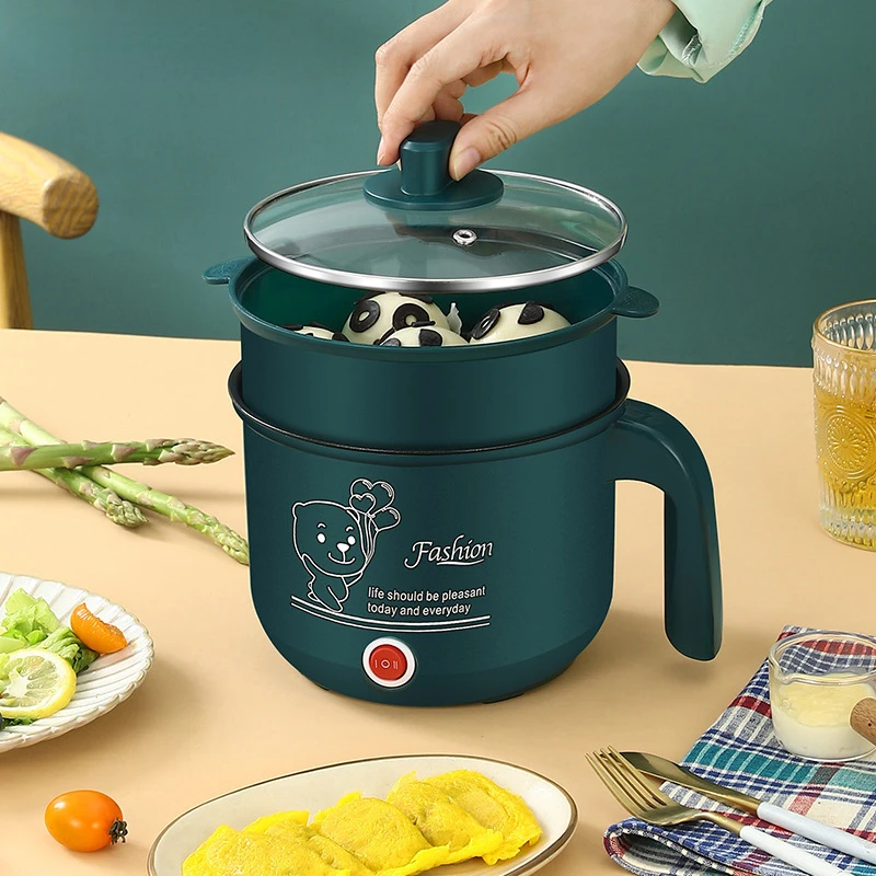 

Electric Cooking Machine Household 1-2 People Hot Pot Single/Double Layer Multi Electric Rice Cooker Non-stick Pan Multifunction