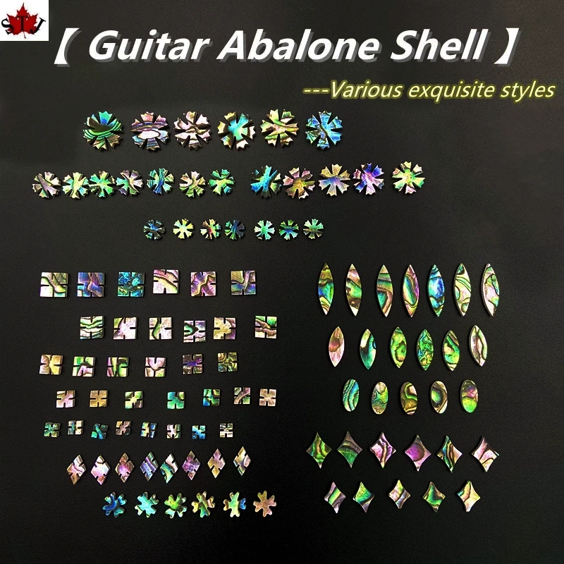 30/50pcs Full size Guitar Colourful Abalone dots Shell decorate inlay Guitar Accessories parts,mother of pearl shell blanks