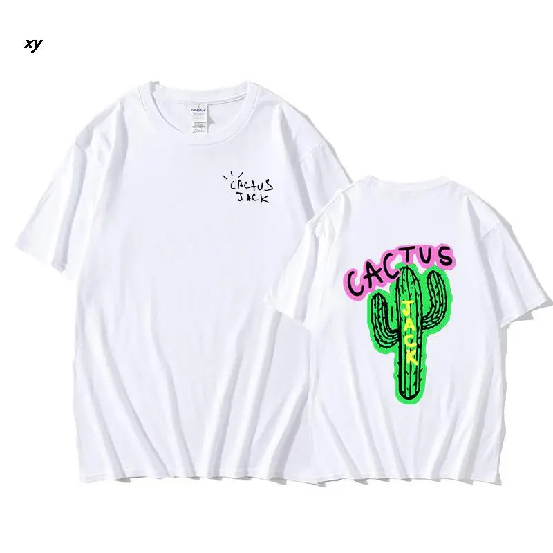 

Travis Scott cactus jack luxury Men Cotton T Shirt Hip Hop Men Women Print Couple Lovers Harajuku T-Shirts CACTUS t shirt