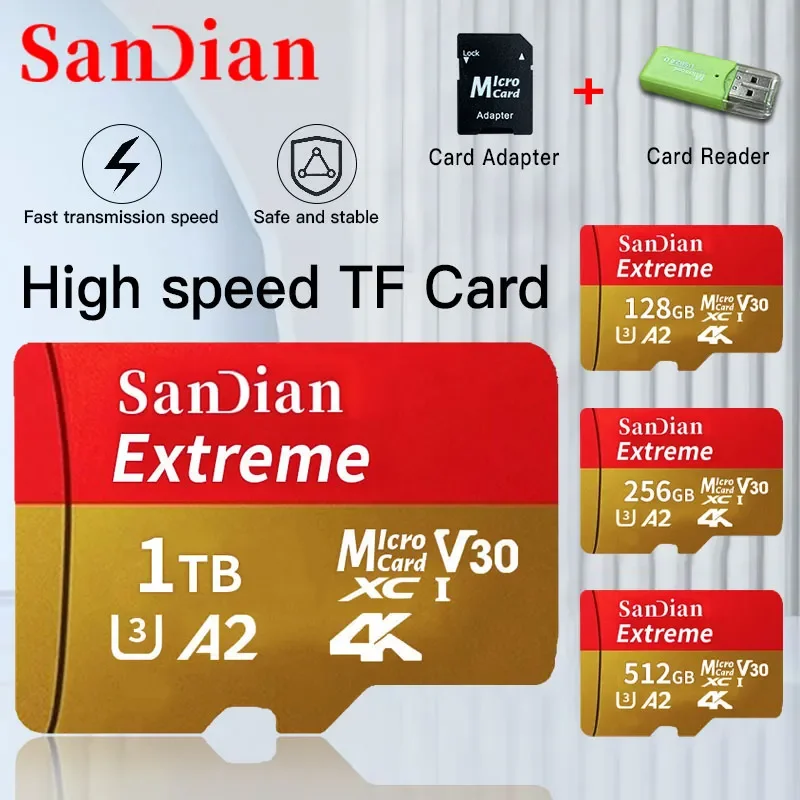 

TOP 1TB Micro SD/TF Card 128GB micro sd card 512GB Mini SD Card 1TB Flash Card Memory Card 256gb microSD For Phone Original