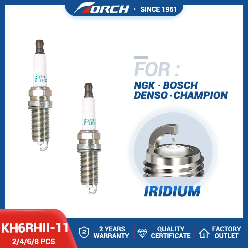 

2-8PCS Replace for 0242236605 for DILFR6D11 for Denso FK20HR11 IKH20TT IKH20 Spark Plugs Torch KH6RHII-11 Double Iridium Candles