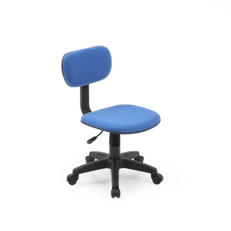 Hodedah Armless, Adjustable, Swiveling Kids Desk Chair, Blue