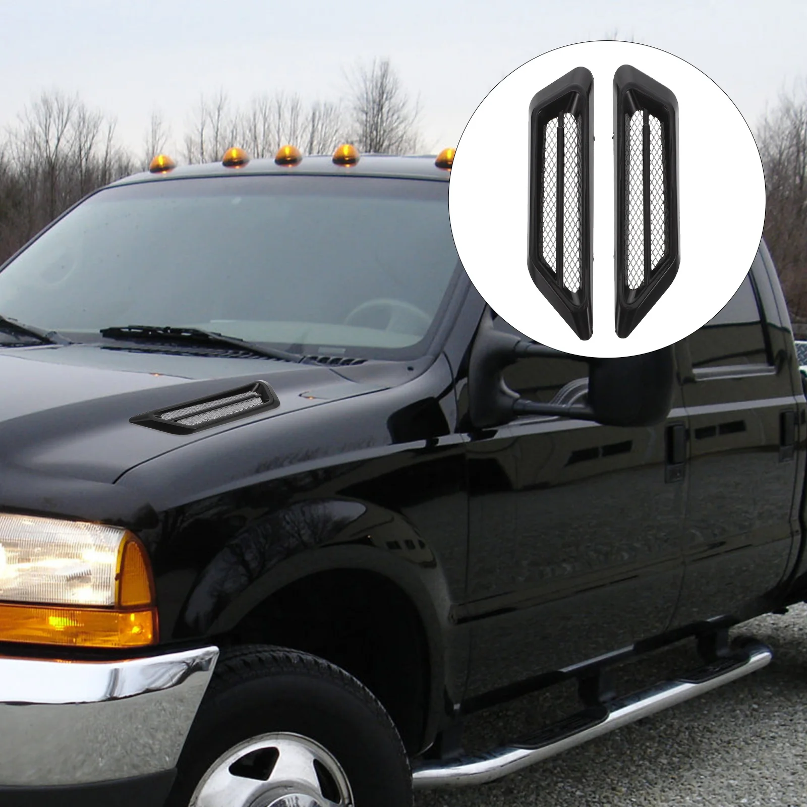 Автомобильная боковая решетка воздушного потока имитация розетки