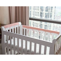 pure cotton crib bumper protective cover edge baby anti bite solid color bed fence nursing baby anti collision bed surround
