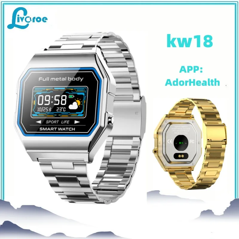 Смарт-часы LIVAROE KW18 мужские Ip67 с пульсометром и тонометром |