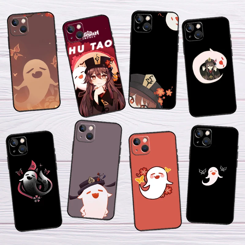 Чехол для телефона Genshin Impact Hu Tao Spirit Ghost iPhone 13 Pro Max 12 mini 11 XS X XR 8 7 Plus мягкий чехол |