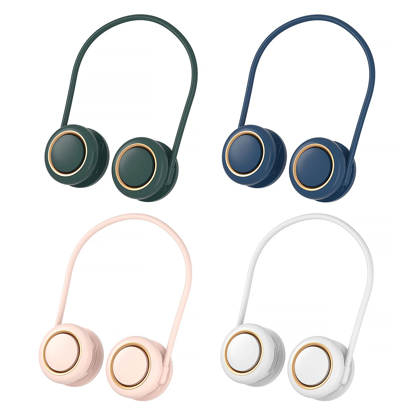 

USB Chargeable Desktop Fans Cooler Outdoor Travel Office 2000mAh Rechargeable, 3 Speed, Mini Wearable Cooler