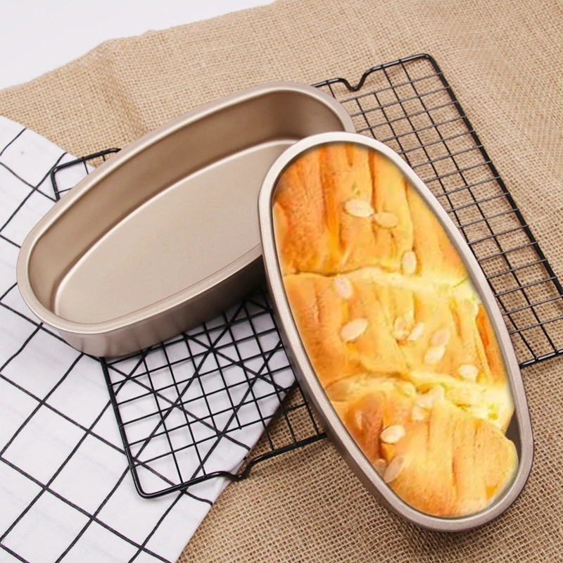 

23CM Oval Nonstick Pans Carbon Steel Cake Mold Cheesecake Bread Loaf Pan Baking Mould Pie Tin Tray Bakeware Tool Accessories