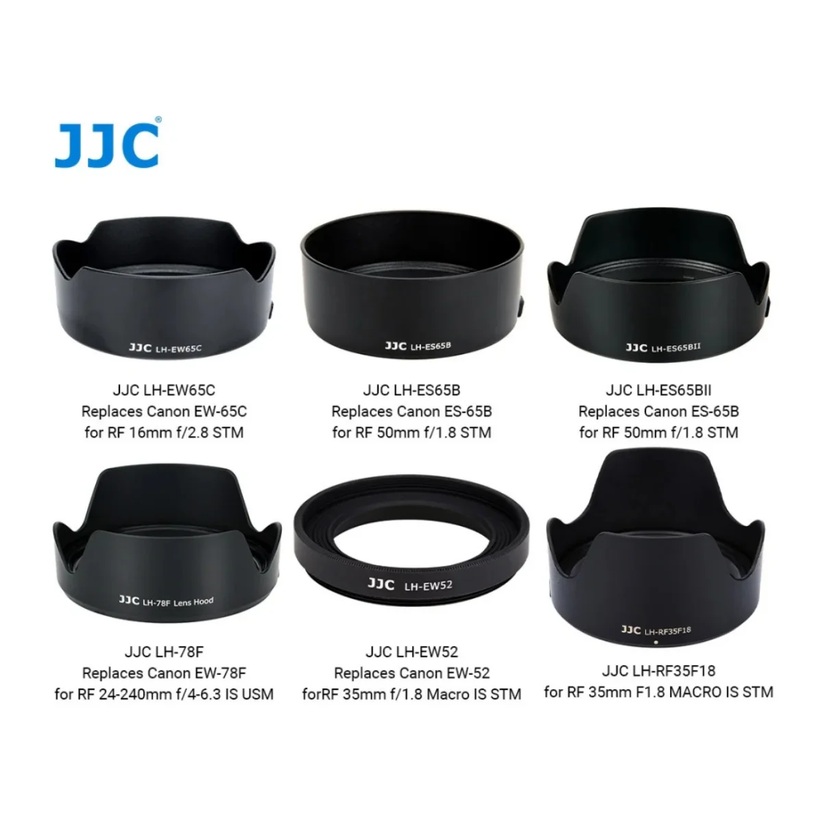 Фото Бленда JJC для объектива Canon RF для Canon EOS R RP R3 R5 R6 R7 R10, аксессуары для камер EW-65C ES-65B ET-74B №1