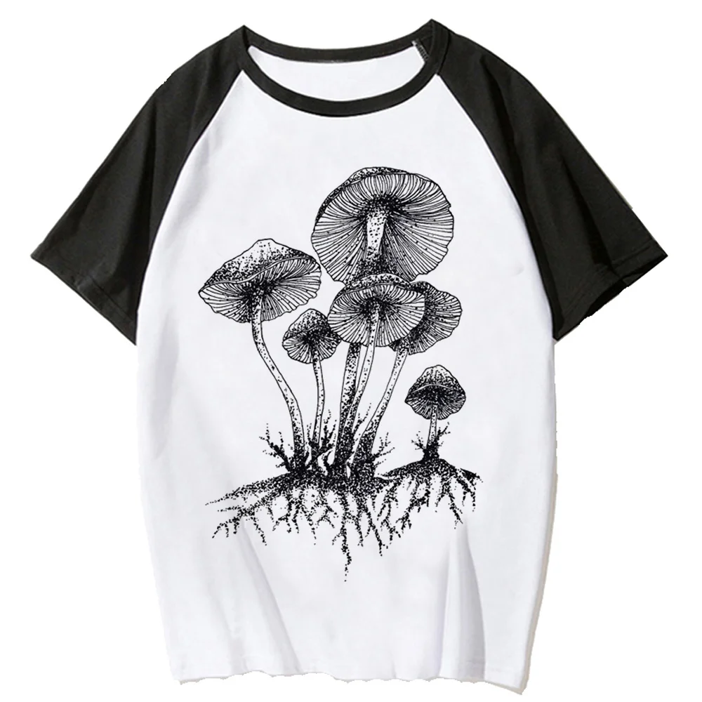 

Женская футболка в виде гриба, яркая японская футболка, дизайнерская уличная одежда для девушек, забавная одежда