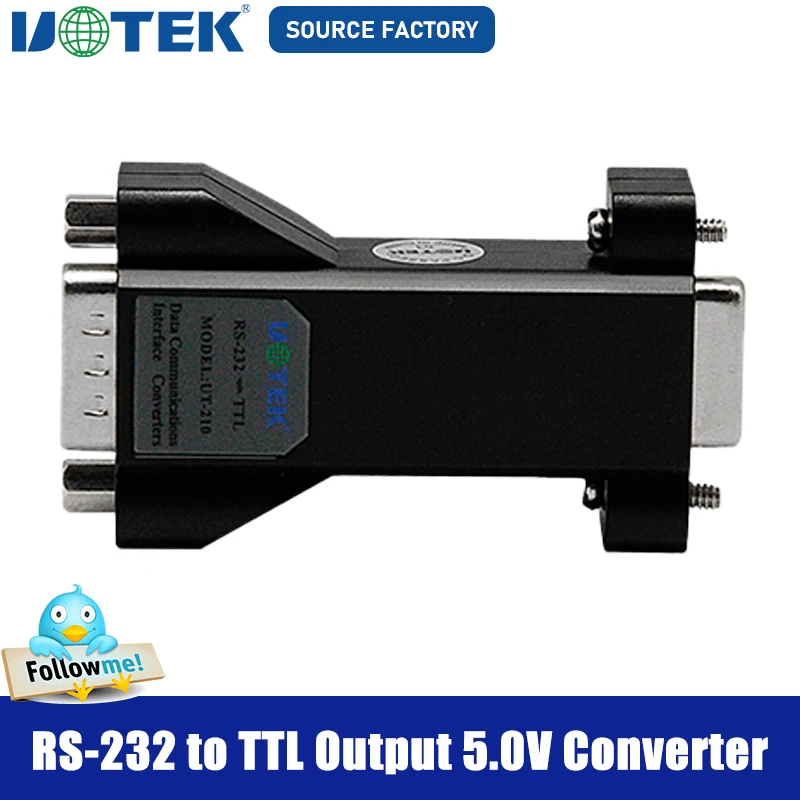 Фото Преобразователь UOTEK RS232 в TTL Выход 5 В COM Разъем DB9 Промышленный адаптер RS 232 TTL поддерживает все рабочие системы UT-210 №1