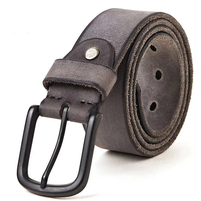 New Belts 100% original leather men's belt matte metal pin buckle soft tough for men without interlayer male G221101