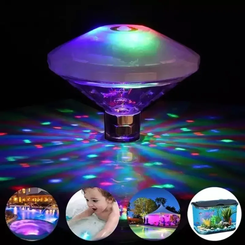 

Floating Underwater Light RGB Submersible LED Disco Party Lamp Glow Show Swimming Pool Hot Tub Spa Kids Baby Children Bath Play