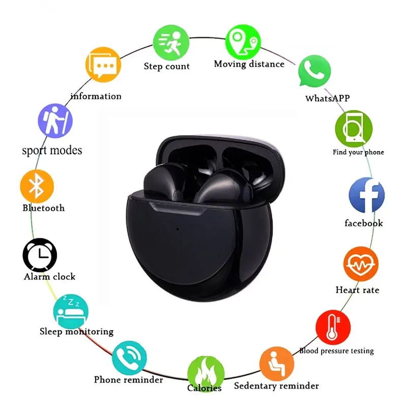 

2022 New Original Pro6 TWS Touch Control Wireless Headphone Bluetooth 5.0 Earphones Sport Earbuds Music Headset
