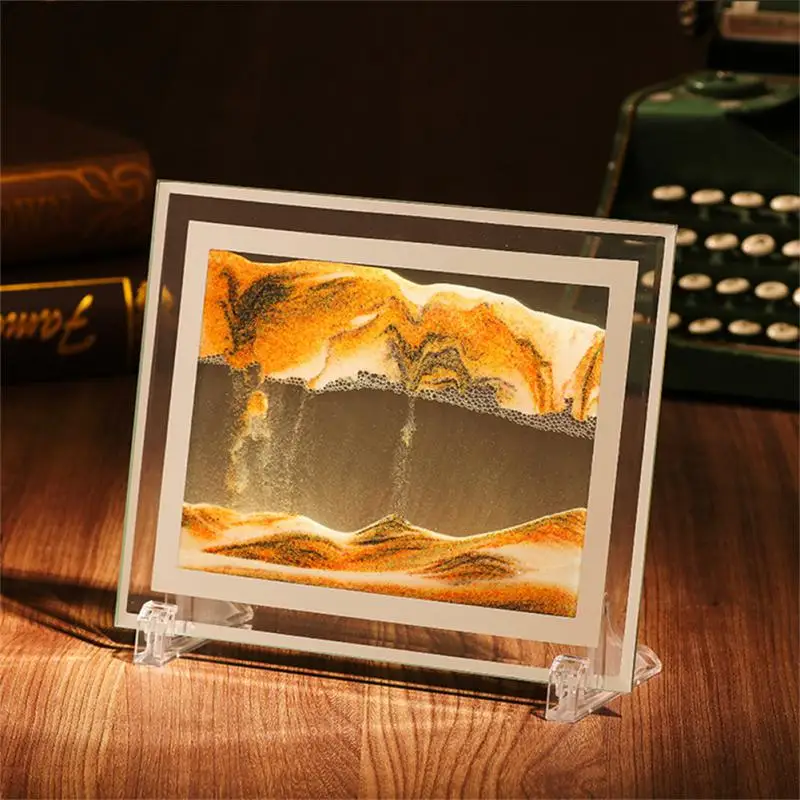 

Sea Sandscape In Motion Display Flowing Sand Painting Creative Multipurpose Moving Sand Oranment Art 3d Hourglass Creative 3d