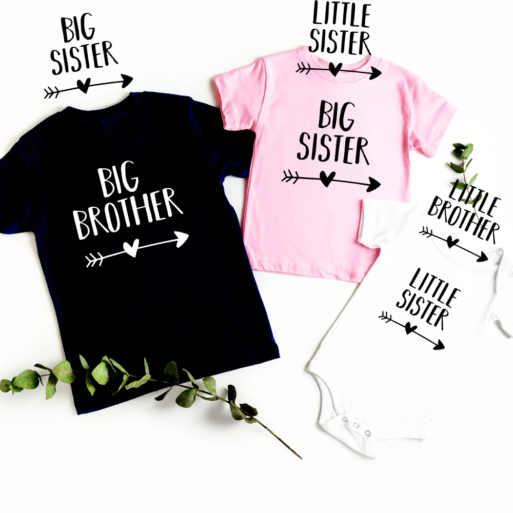 

Sibling Matching Shirt Oldest Middle Youngest Child T-Shirt baby bodysuit Brothers Sibling Outfits Matching T-shirts