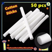 50 pcs 7mm8mm humidifier filter cotton swab core usb air ultrasonic humidifier aroma diffuser replacement cotton sponge stick