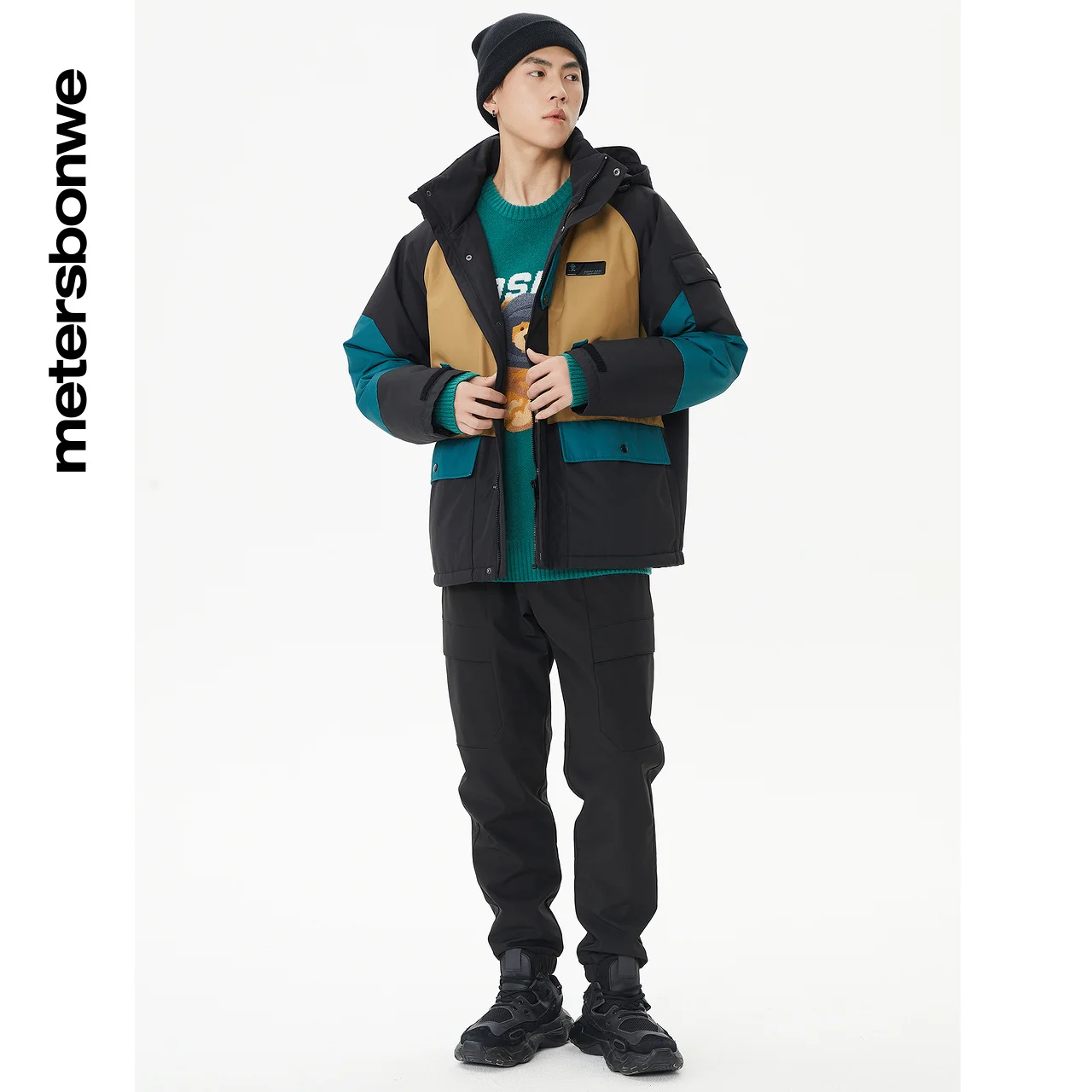 Metersbonwe Hooded Down Jacket Men Winter New Warm Long Down Coat Anti-snow Winter Jacket Fashion Outerwear Thick Winter Outcoat