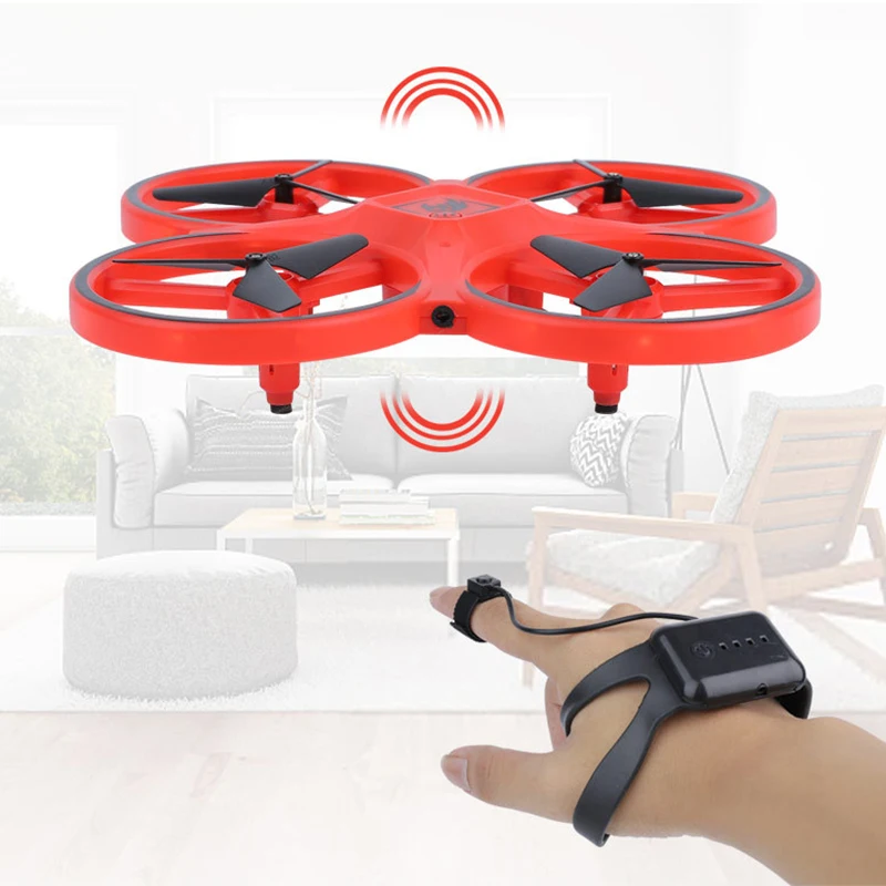 

Remote Control Drone Smart Watch Remote Sensing Gesture Aircraft Altitude Hold Gravity Sensing Quadcopter Children's Toy Gift