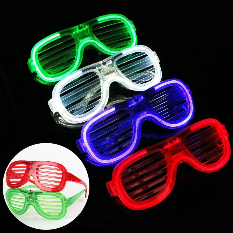 480Pcs Led Glow Up Glasses Light Up In The Dark Neon Shutter Shades Sunglasses Eve Party Favors Kids Adults Toys Supplies