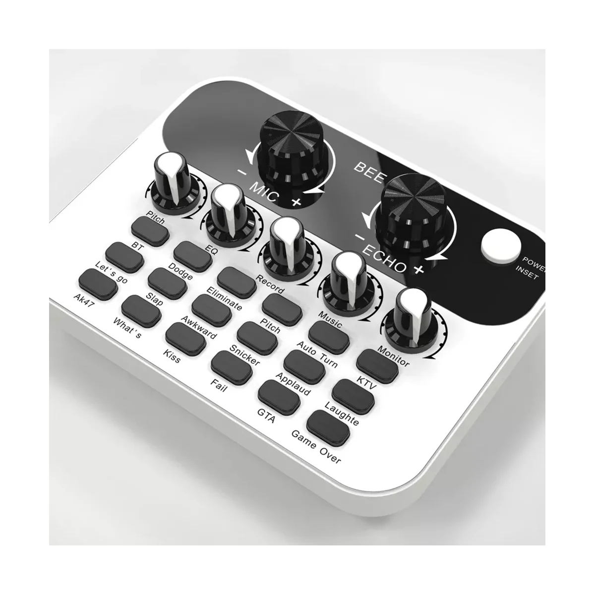 

Live Sound Card V8 Mini Audio Interface Podcast Mixer Suitable for PC Computer Phone Broadcast Recording Effects