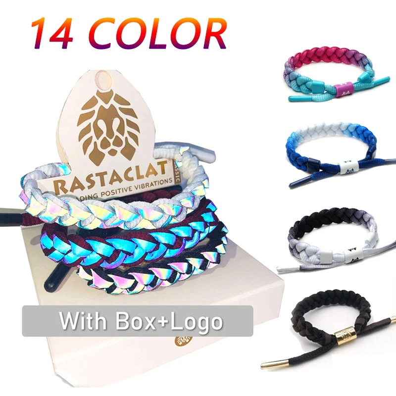 

Shoelaces Little Lion Men Woven Bracelet With Box Black Couple Wristband Lightweight Reflective Bracelet 1