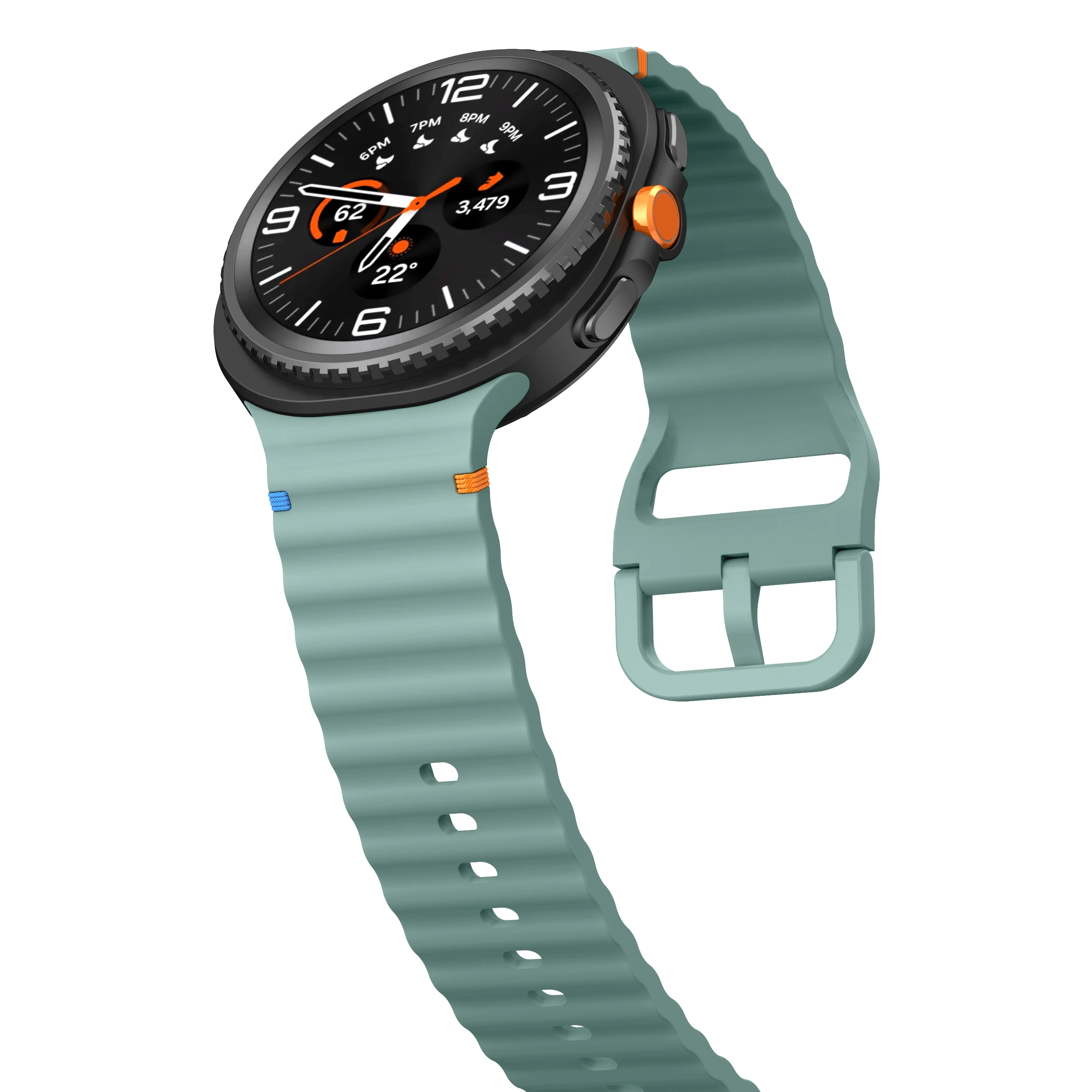 Фото Оригинальный ремешок для Samsung Galaxy Watch 8, ремешок 44 мм, 40 мм, спортивный силиконовый браслет без зазоров, correa Galaxy Watch8 8, классические ремешки №5