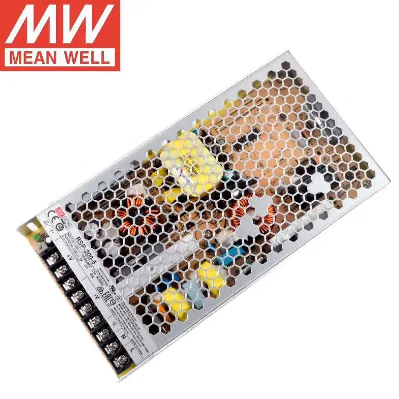 RSP-200-5 5 В 40 А 200 Вт meanwell с одним выходом и функцией PFC импульсный источник питания