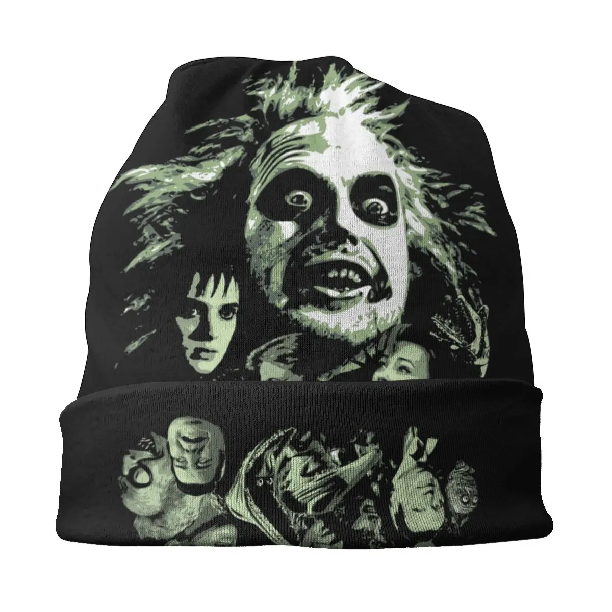 Мужская шапочка от Beetlejuice Tim Бертон крутые вязаные шапочки облегающие шапки на