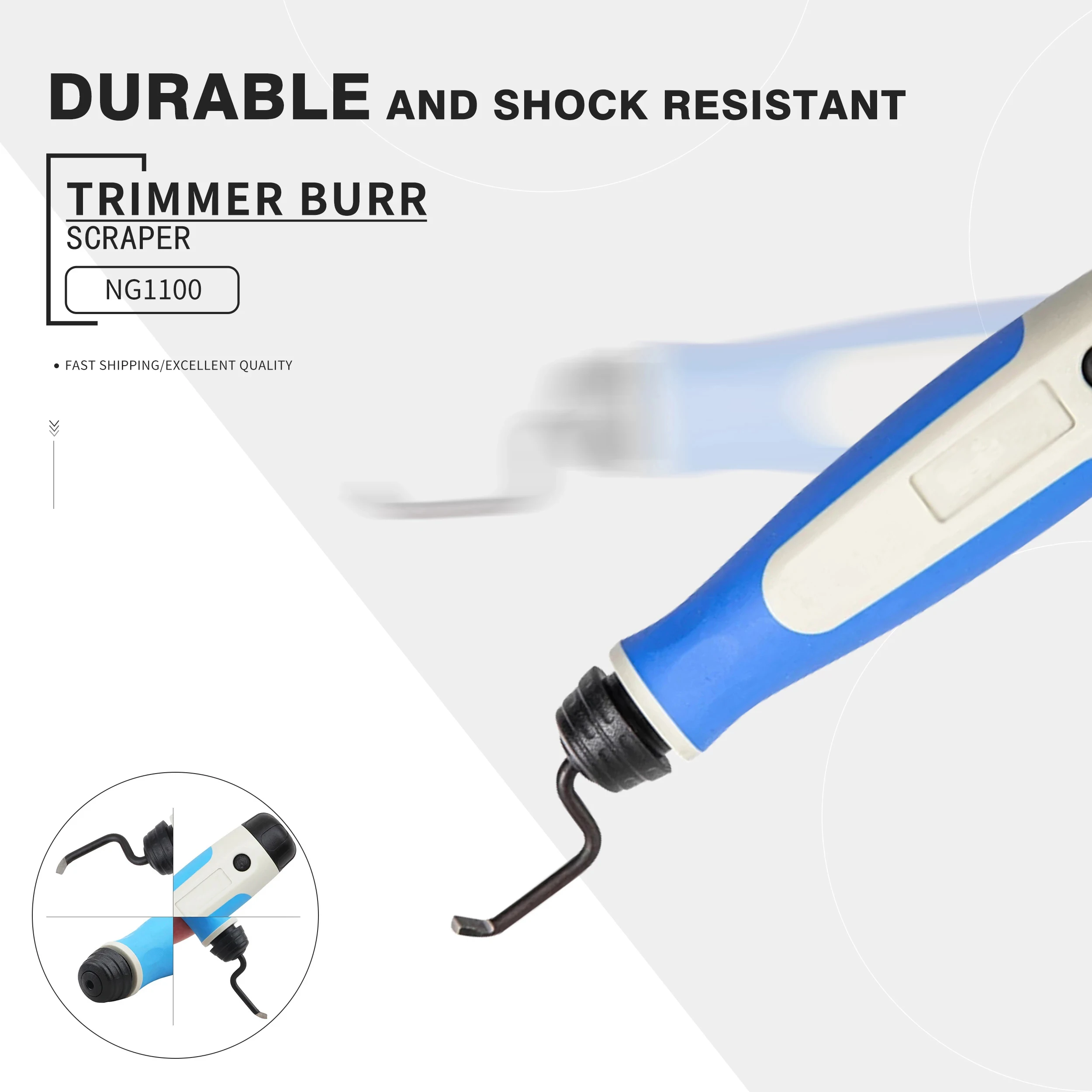 Скребок NOGA NB1100 BO1001 NG1000 для триммера ручка вращающаяся удаления заусенцев ручное