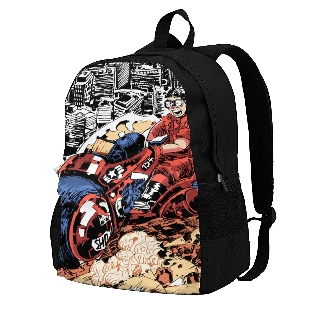 

Akira Kaneda Rides Backpacks Demolish Fitness Teen Durable Backpack Universal Polyester Bags