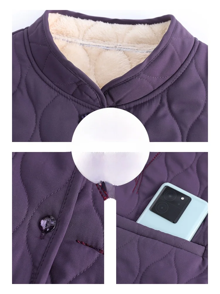 Стеганый жилет для пожилых людей женский осенне-зимний бабушки утепленный на