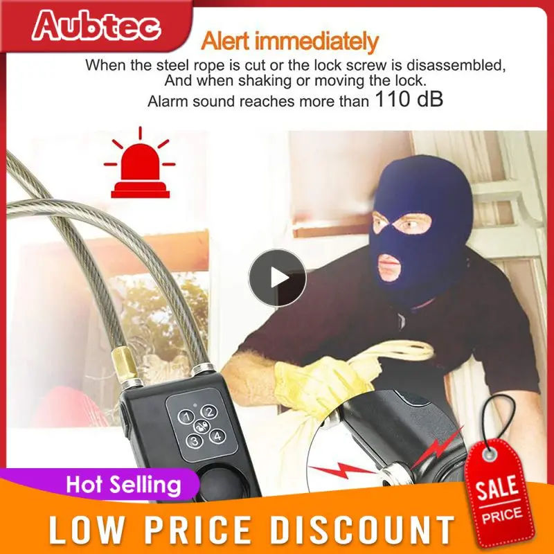 

1/2/3PCS Bike Lock Dustproof Wireless Anti-theft Vibration Alarm Ip55 Waterproof Lock System Cycling Bicycle Safe